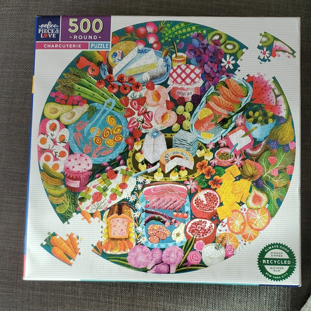 CHARCUTERIE PUZZLE - 500-PIECE ROUND PUZZLE